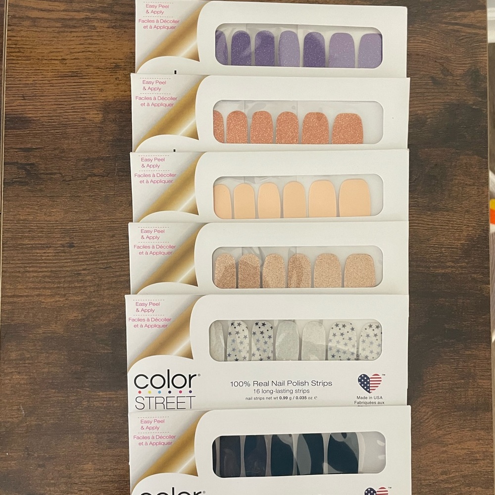 Assorted Color Street Nail Polish Strips
